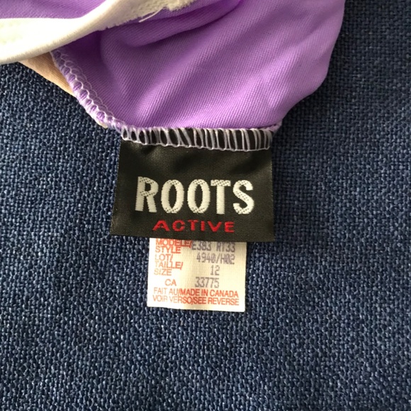 Roots Swim NWT Girls One Piece Swimsuit 12 Lavender/ Purple 🇨🇦 - Picture 5 of 7